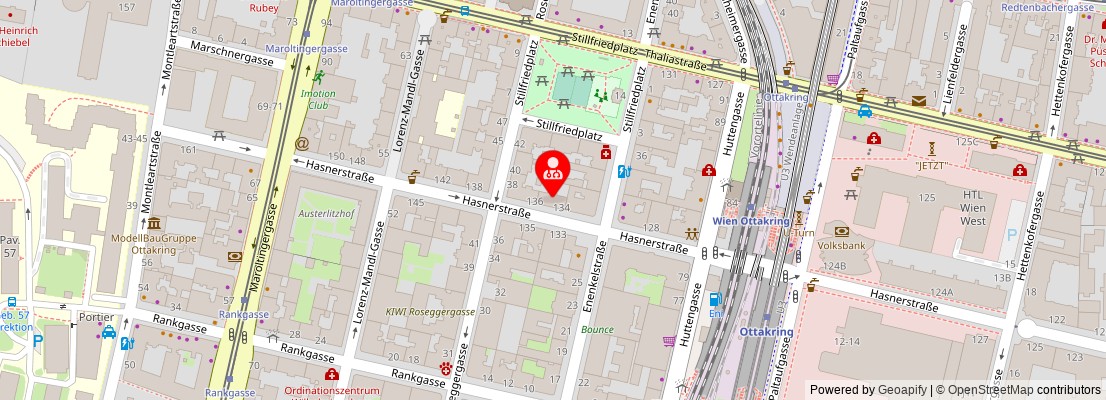 Street map section around the address