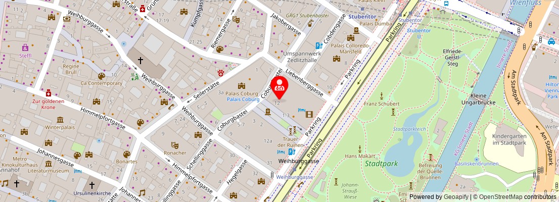 Street map section around the address