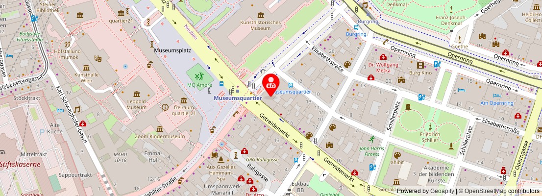 Street map section around the address