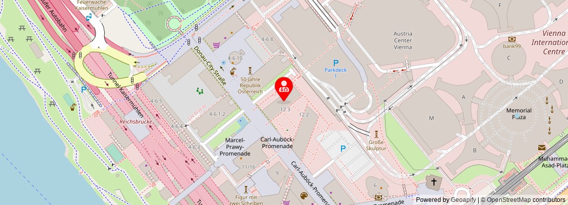 Street map section around the address
