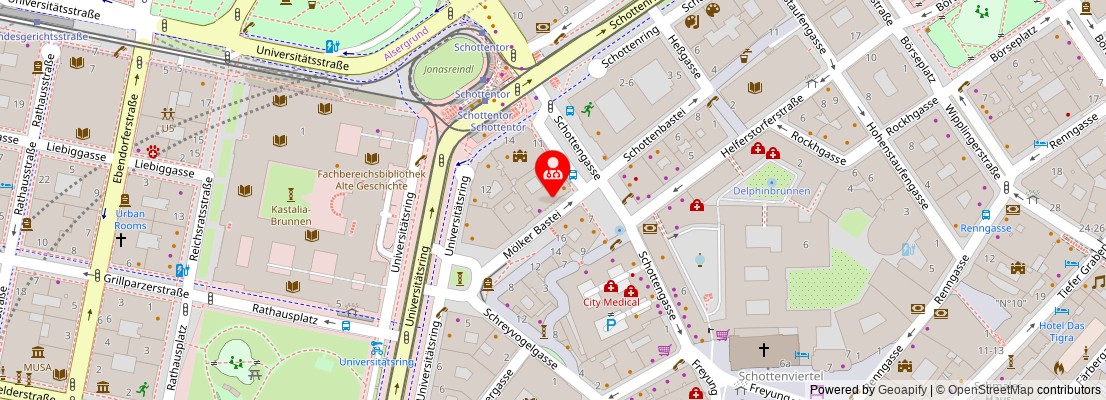 Street map section around the address