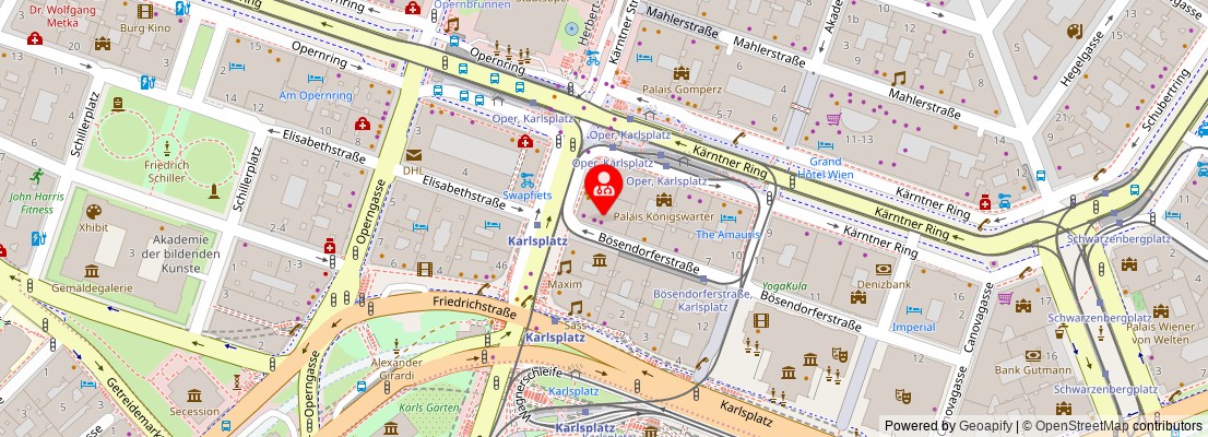 Street map section around the address