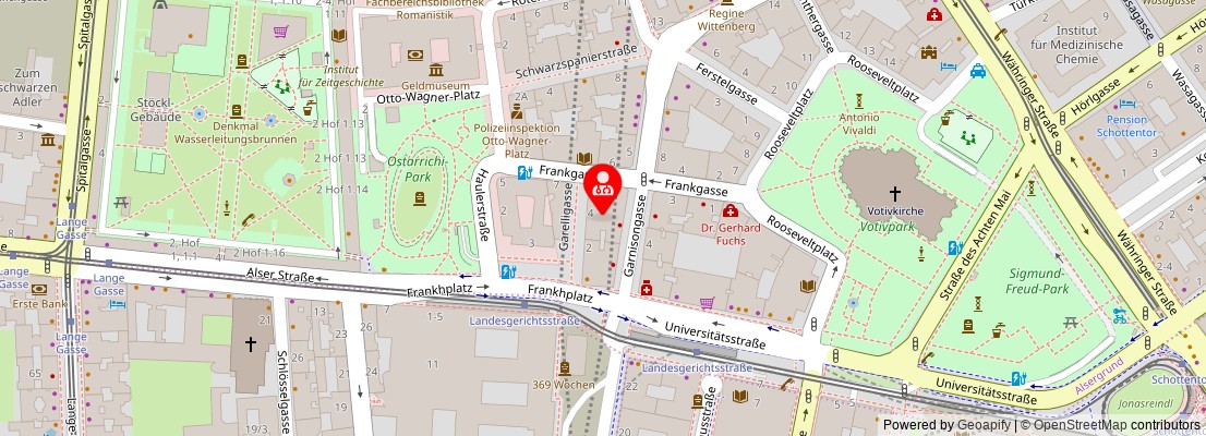 Street map section around the address