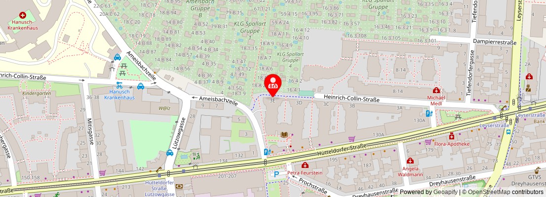 Street map section around the address