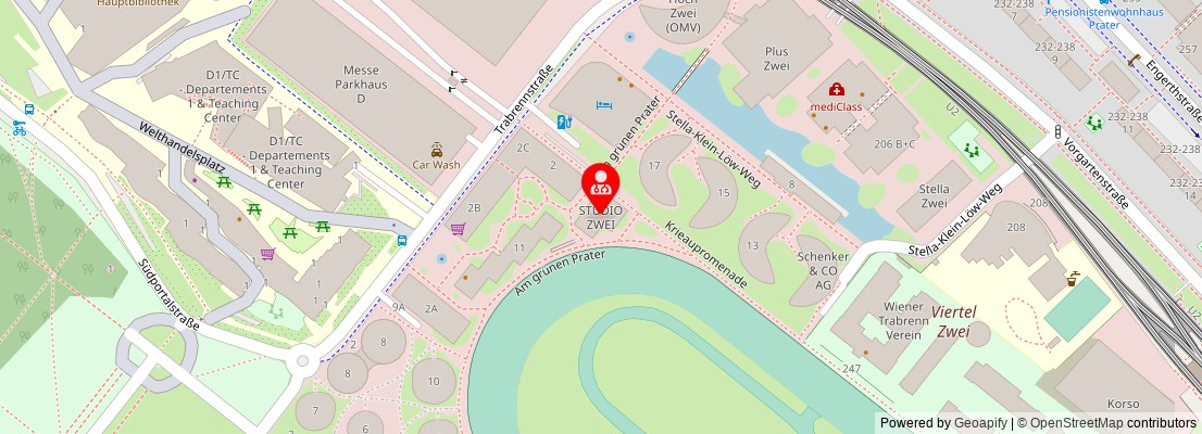 Street map section around the address