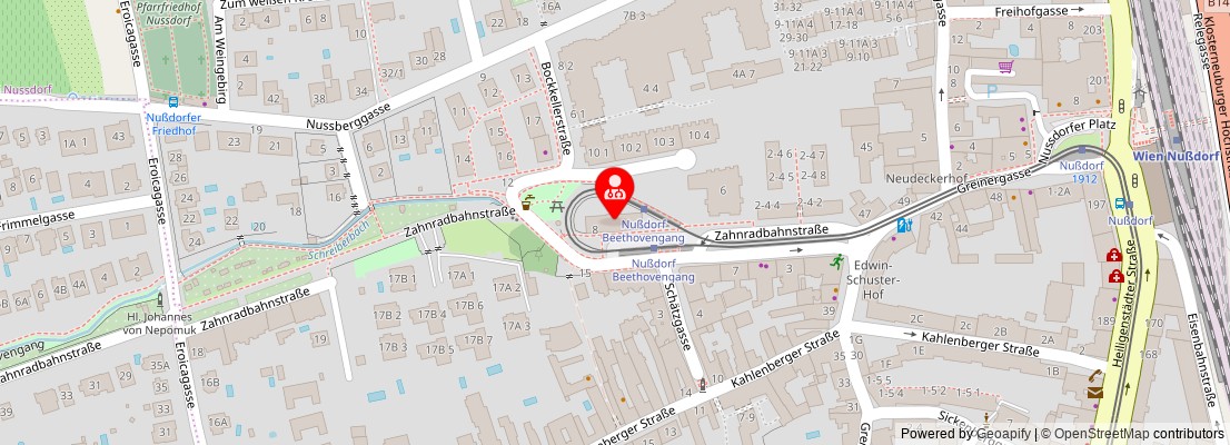 Street map section around the address