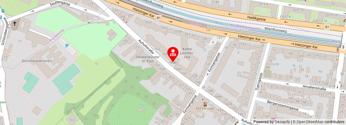 Street map section around the address