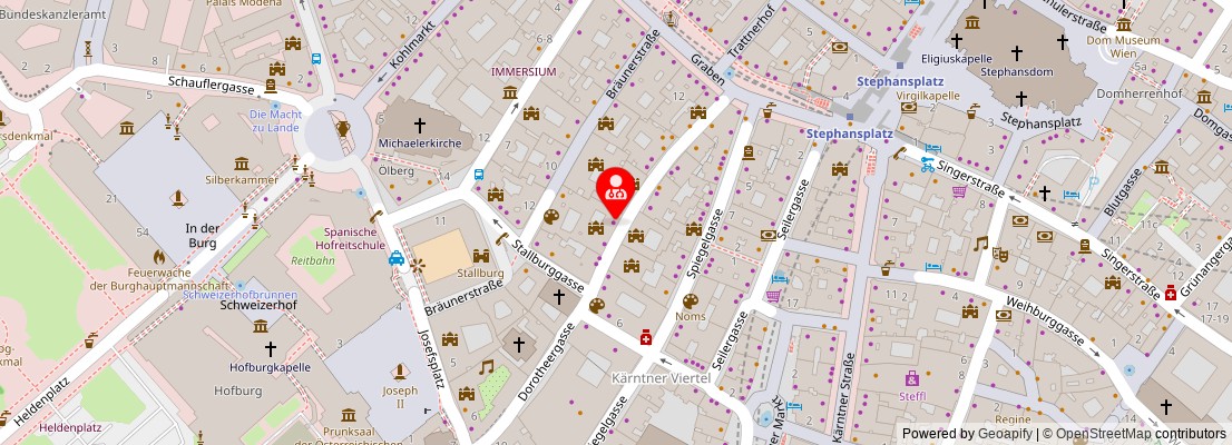 Street map section around the address