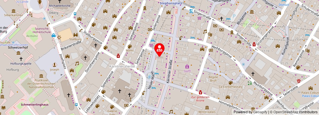 Street map section around the address