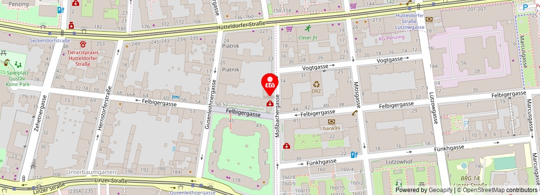 Street map section around the address