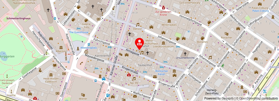 Street map section around the address
