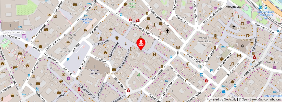 Street map section around the address