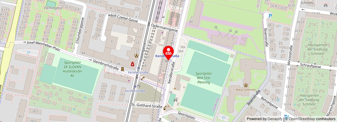 Street map section around the address