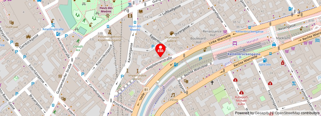 Street map section around the address
