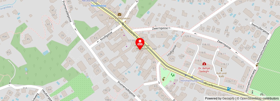 Street map section around the address