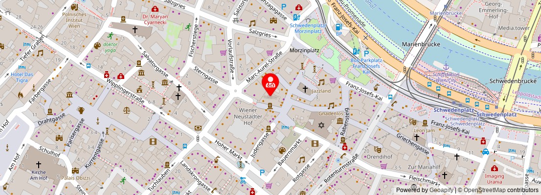 Street map section around the address
