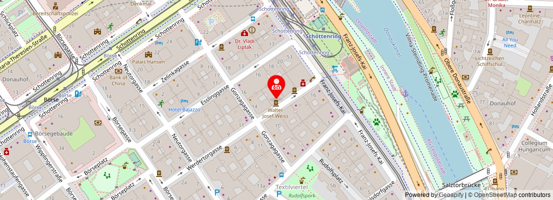 Street map section around the address