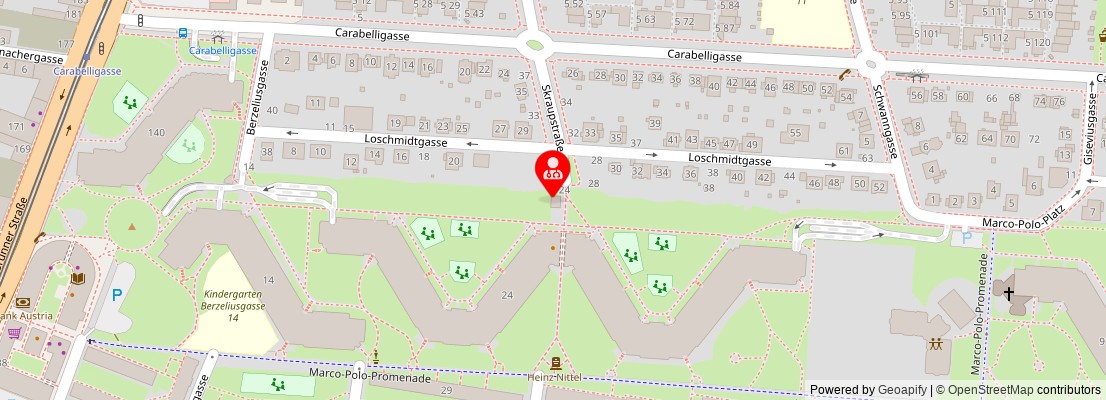 Street map section around the address