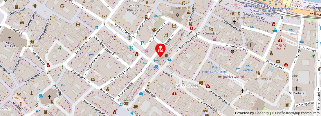 Street map section around the address
