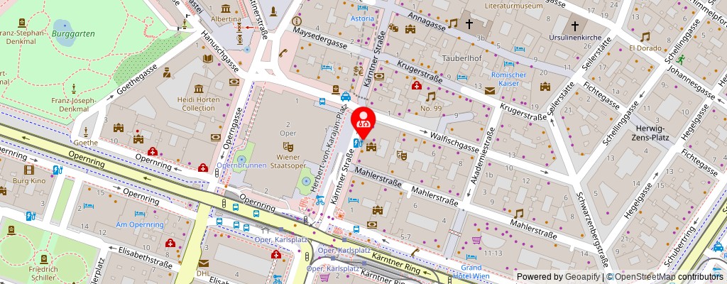 Street map section around the address