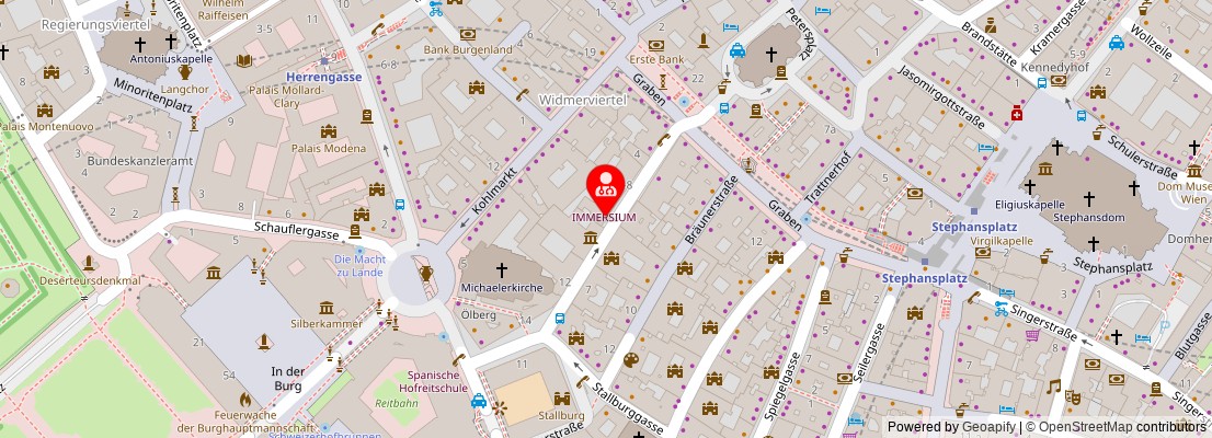 Street map section around the address