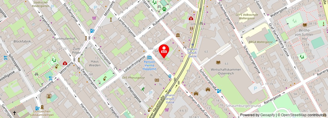 Street map section around the address