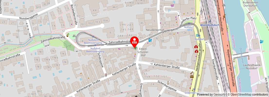 Street map section around the address