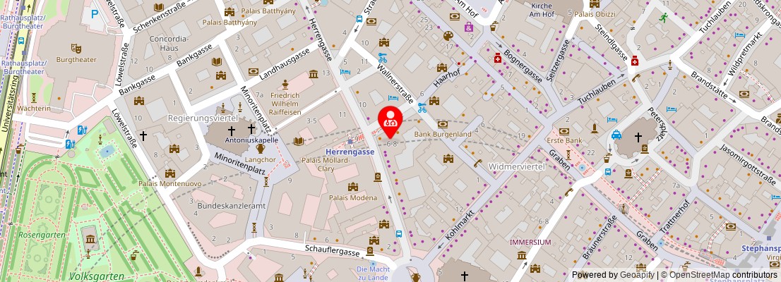 Street map section around the address