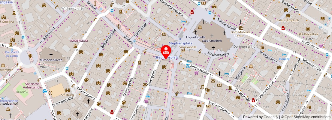 Street map section around the address
