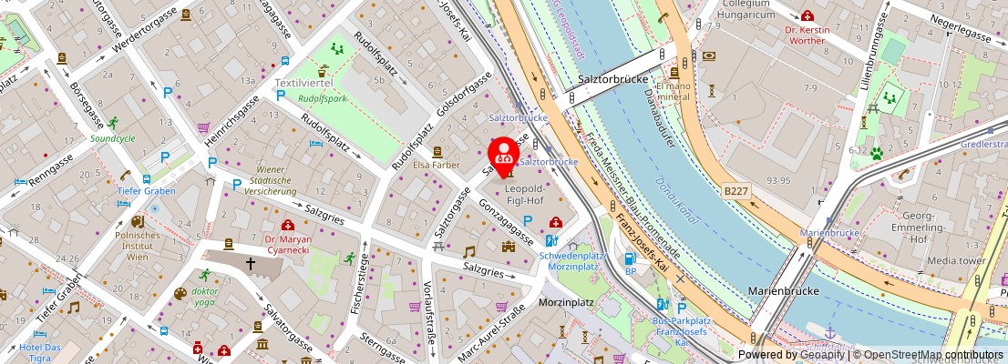 Street map section around the address