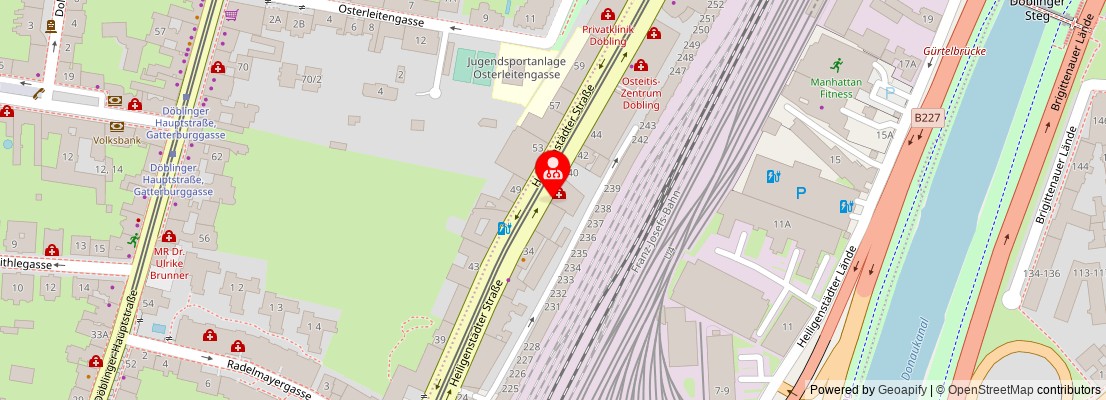 Street map section around the address