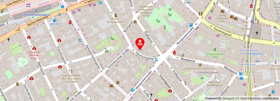 Street map section around the address