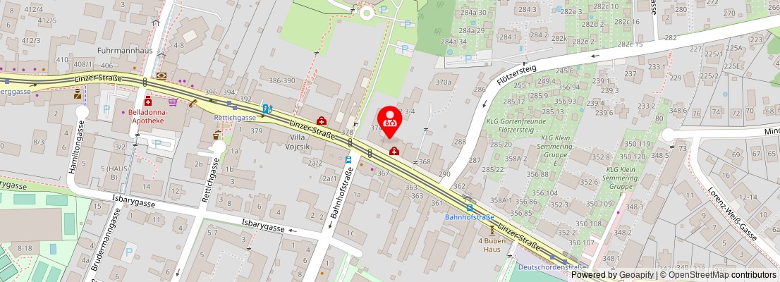 Street map section around the address
