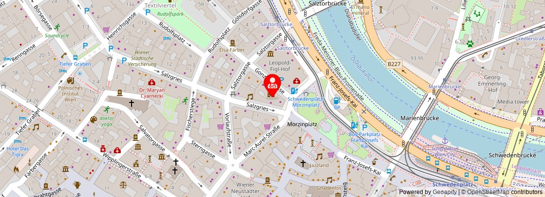 Street map section around the address