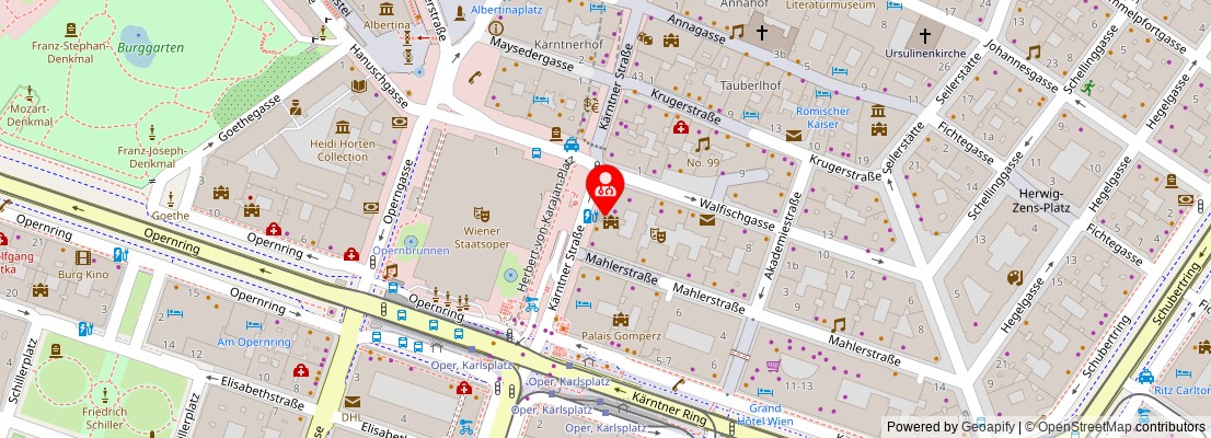 Street map section around the address