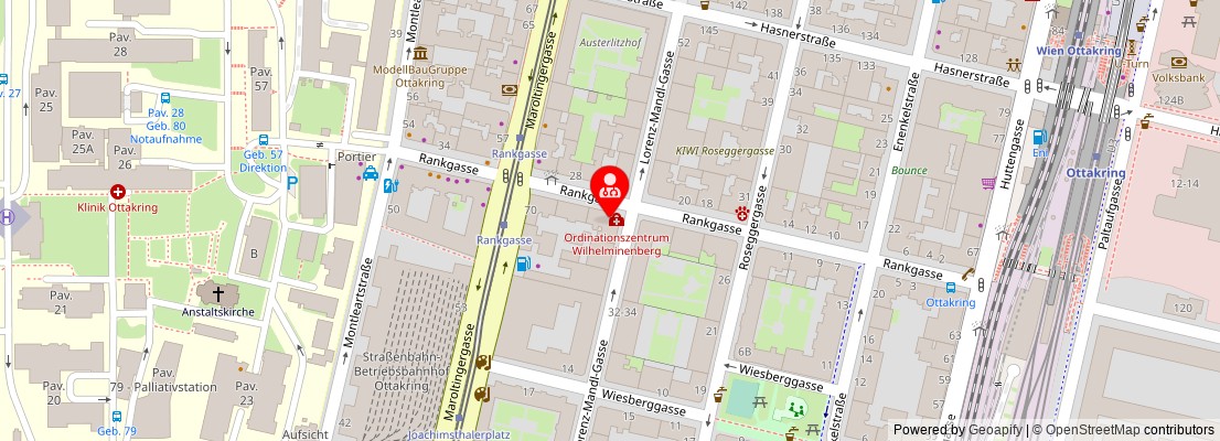Street map section around the address