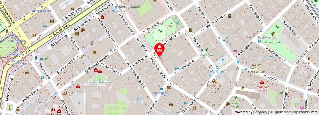 Street map section around the address