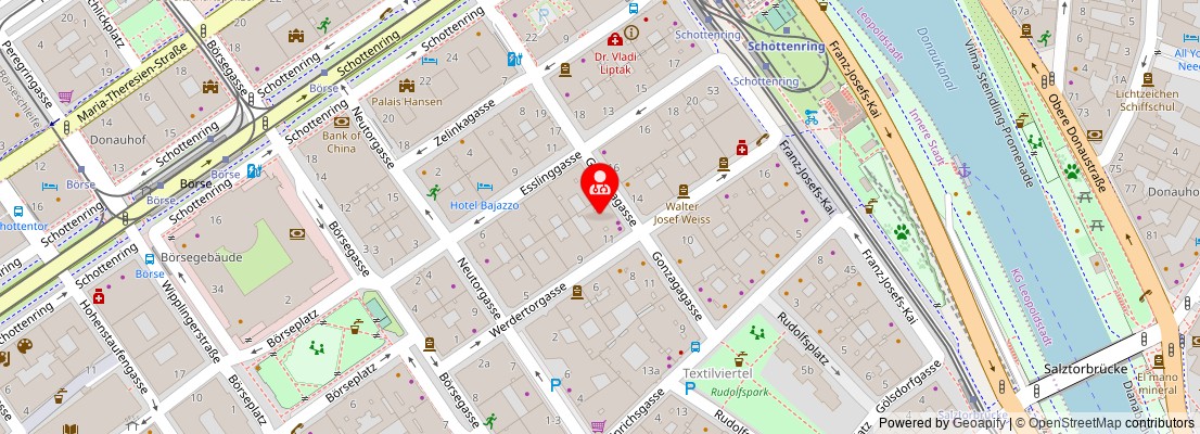 Street map section around the address