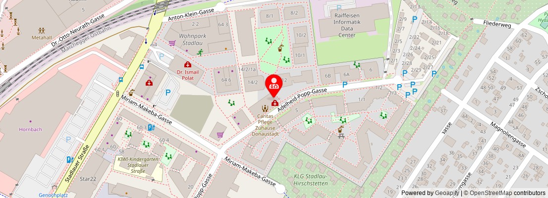 Street map section around the address