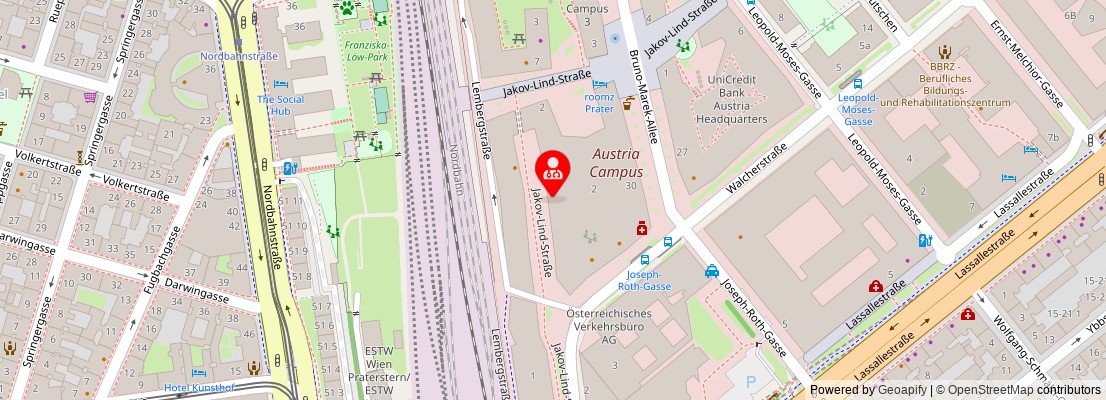 Street map section around the address