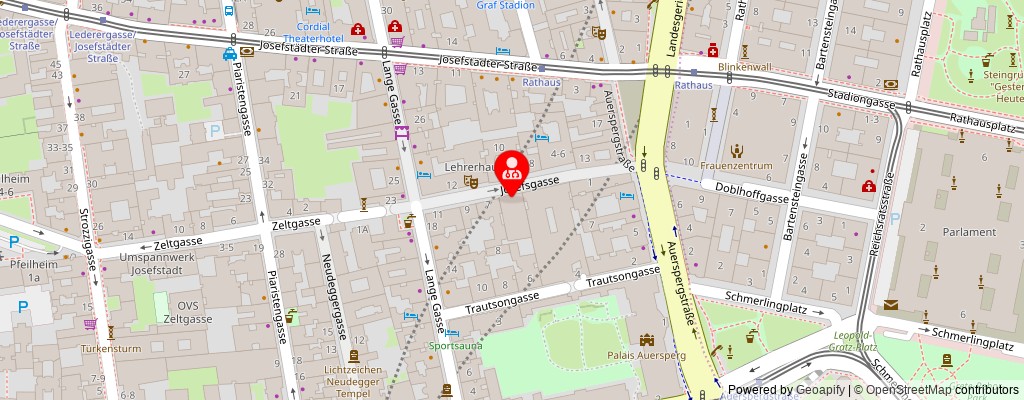 Street map section around the address