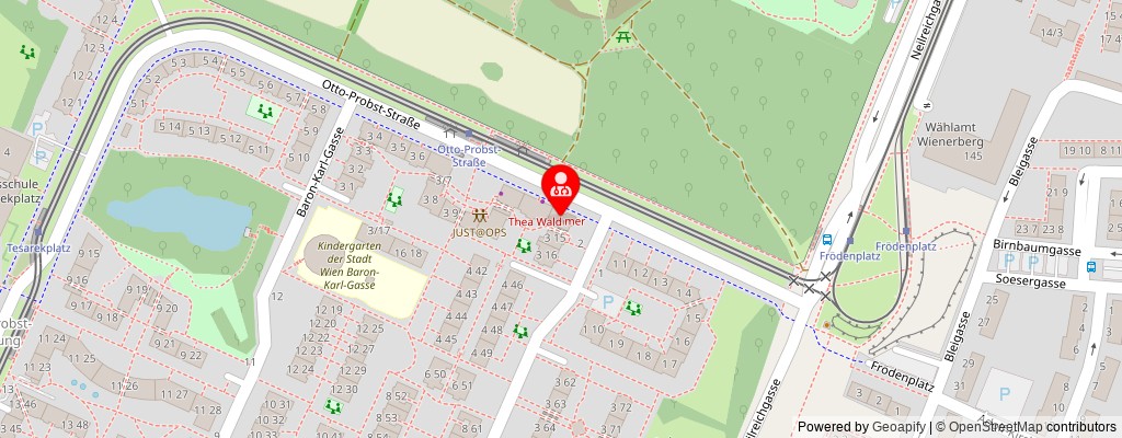 Street map section around the address