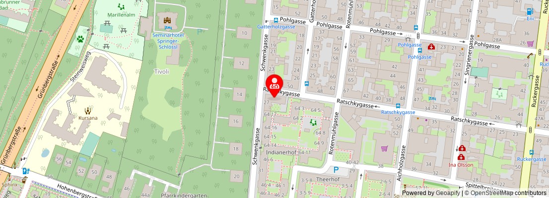 Street map section around the address
