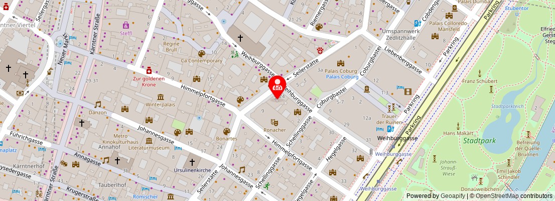 Street map section around the address