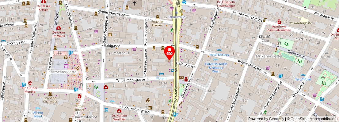 Street map section around the address