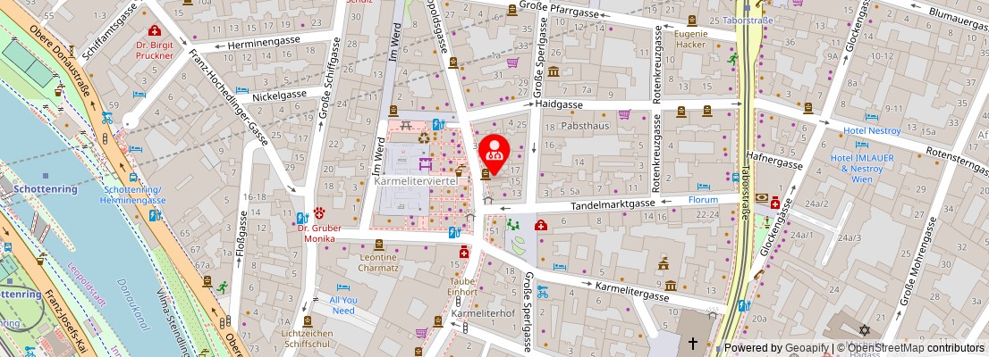 Street map section around the address