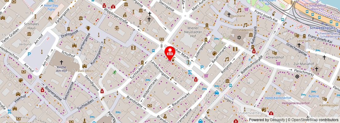 Street map section around the address