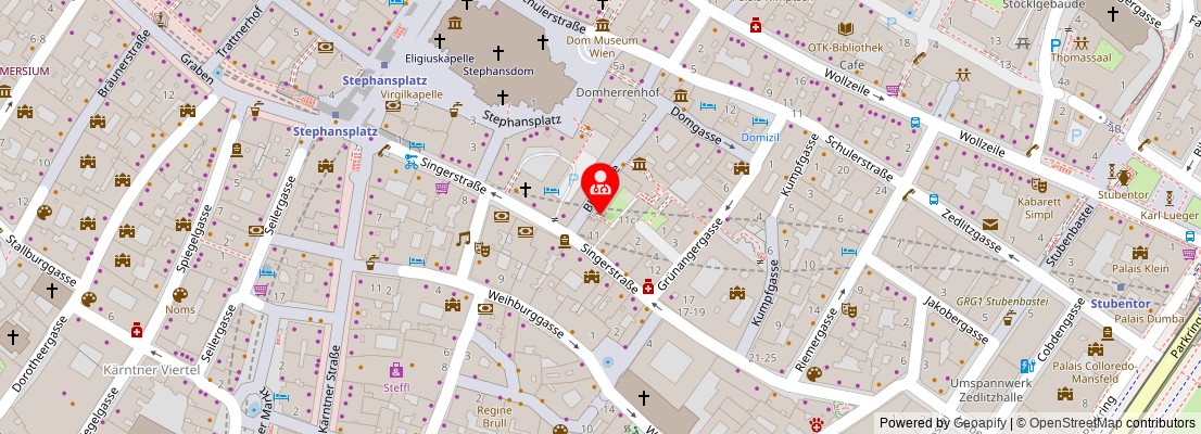 Street map section around the address