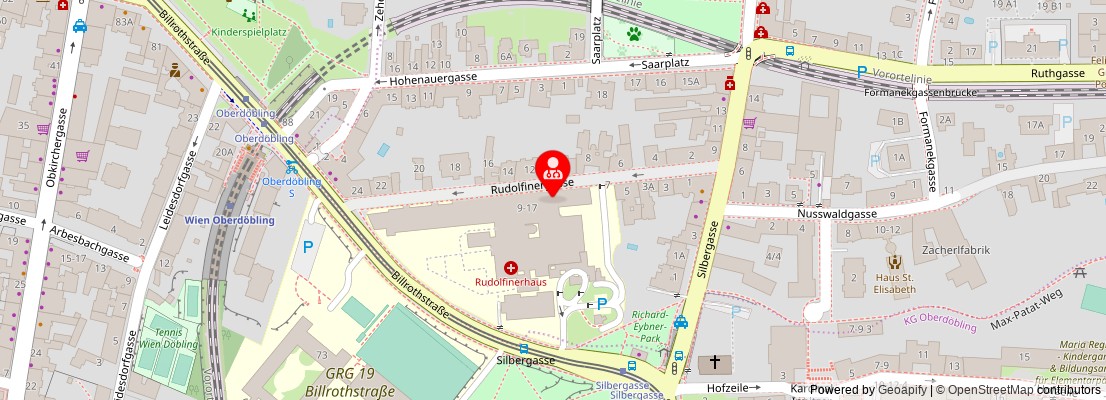 Street map section around the address