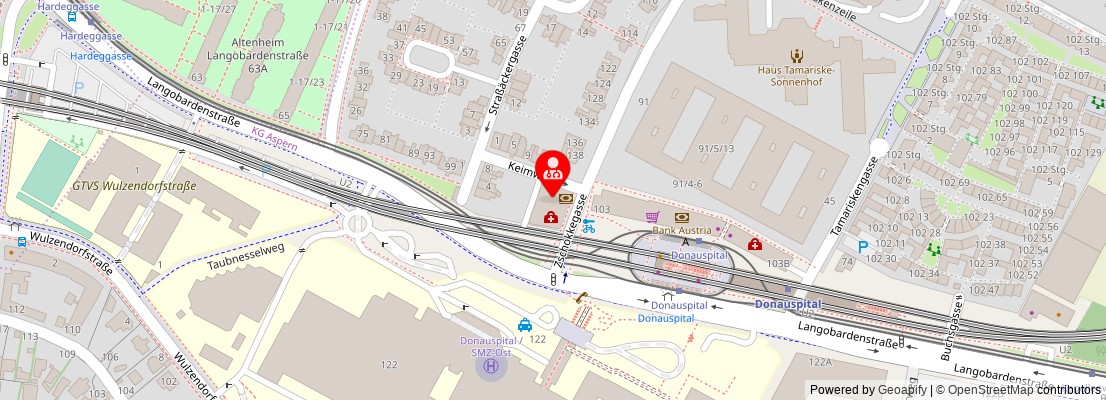 Street map section around the address